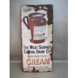 OF LOCAL INTEREST, WEST SURREY CENTRAL DAIRY Co's DAIRY - GUILDFORD PICTORIAL JUG ENAMELLED SIGN