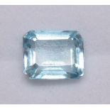 EMERALD CUT BLUE TOPAZ, 5.05ct