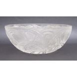 LALIQUE CRYSTAL PINSON BIRD BOWL SIGNED 'LALIQUE ® FRANCE' (DIA: 23.5cm)