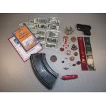 14mm MAGAZINE, 22.5cm, JELLY STARTING PISTOL, 1937 MINDEN DISTRICT DIET BADGE, BRITISH RED CROSS