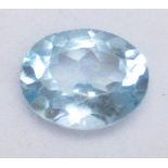 OVAL CUT BLUE TOPAZ, 5.05ct