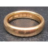 22ct GOLD WEDDING RING, SIZE L (8.0g)