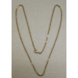 ITALIAN GOLD COLOURED OVAL LINK NECKLACE STAMPED 750 (6.2g)