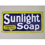 ENAMELLED SIGN "SUNLIGHT SOAP, SOAPMAKERS TO THE QUEEN", BY ENAMEL Co Ltd, 22 CANNON STREET, LONDON,