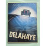 DELAHAYE CAR POSTER (75.5cm x 55.5cm)