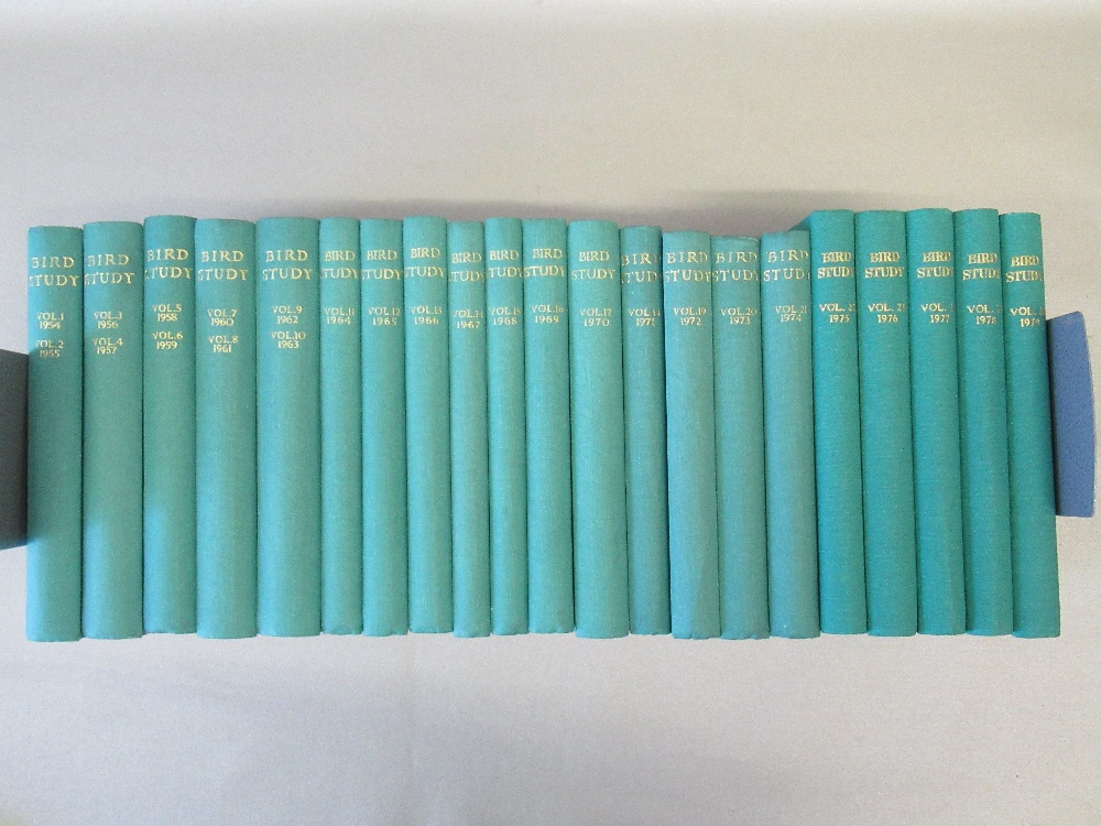 BIRD STUDY JOURNAL OF THE B.T.O., VOL. 1 1954-VOL. 26 1979, BOUND IN 21 VOLS.