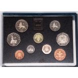 ROYAL MINT 1992 UK PROOF COIN COLLECTION, CASED.