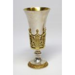 THE WESTMINSTER ABBEY SILVER-GILT GOBLET COMMEMORATING THE WEDDING OF PRINCE ANDREW AND MISS SARAH