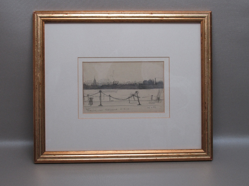 T. HARGREAVES, CONTINENTAL COURTYARD SCENE, WATERCOLOUR (31.2cm x 25.6cm) AND A PENCIL SKETCH OF THE - Bild 7 aus 9