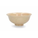 A glazed earthenware bowl with flaring rim. Standing on a ring. China, Song. Diam. 17 cm. H. 7,5 cm