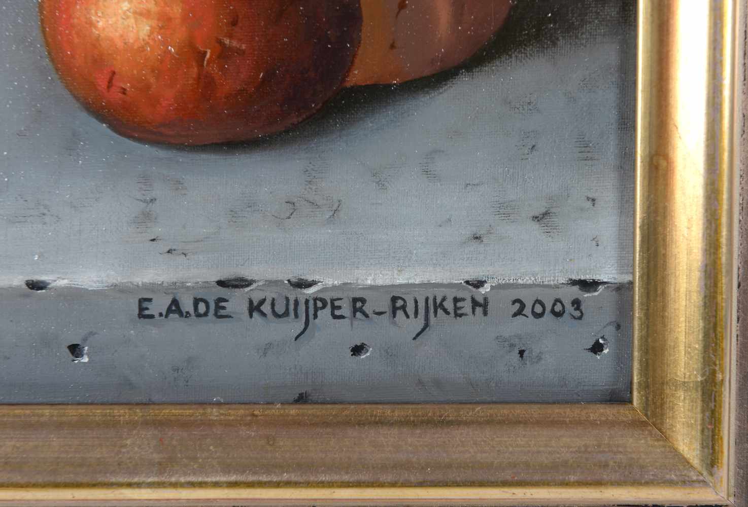 Elsbeth de Kuyper - Rijken (1954-) 'Stilleven met comfoor en een kan', gesigneerd en gedateerd - Image 3 of 4