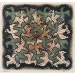 Maurits Cornelis Escher (1898-1972) 'Zon en maan', gesigneerd l.o. en 'eigen druk' r.o., april 1948,