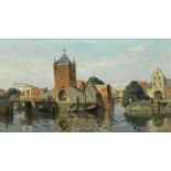 Willem Anton Alexander Knip (1883-1967) 'Zuidhavenpoort Zierikzee', gesigneerd r.o., doek. Afm. 40 x