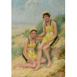 Willem van Nieuwenhoven (1879-1973) 'Tweeling in de duinen', gesigneerd en gedateerd 1934 r.o.,