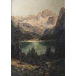 Otto Pippel (Lodz 1878 - Planegg 1960) Dachstein mit Gosausee Öl/Lw., 101 x 81 cm, r. u. sign.