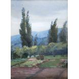 Hugo Darnaut (Dessau 1850 - Wien 1937) Garten Gouache, 29,5 x 21,5 cm, l. u. sign. H. Darnaut, unter