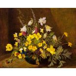 Egon Alexis von Vietinghoff (Den Haag 1903 - Zürich 1994) Schale mit Blumen Öl/Lw/Hartfaser, 38 x 46