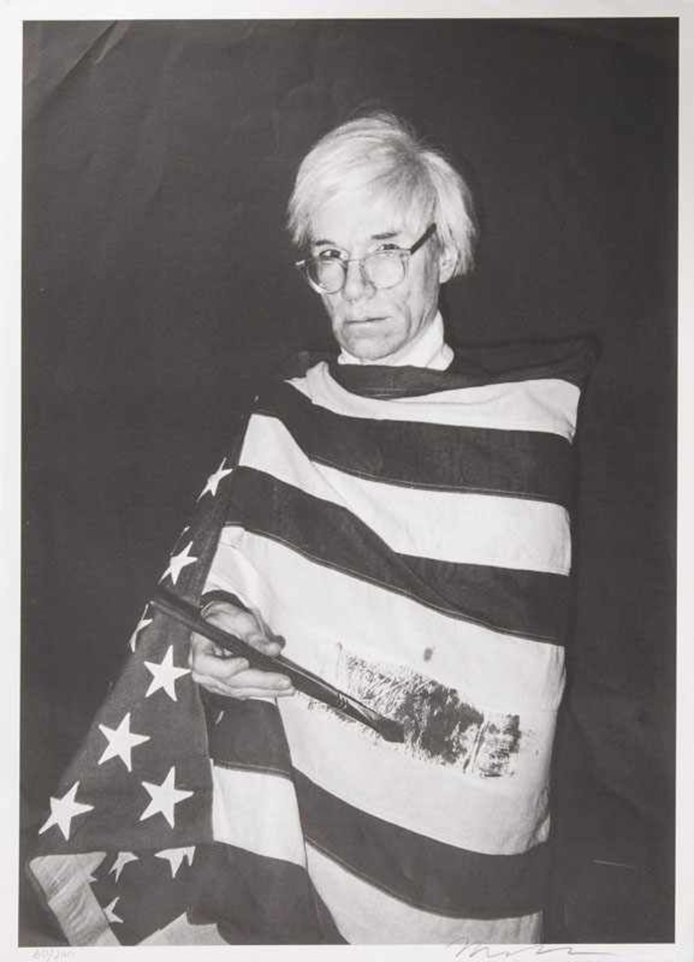 Christopher Makos (Lowell 1948) Andy Warhol - All American 1983, Offset, 51 x 36,5 cm, r. u. sign.