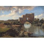 Friedrich Preller d. J. (Weimar 1838 - Dresden 1901) Ponte Nomentano Öl/Lw./Karton, 34 x 46,5 cm, l.