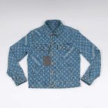 Louis Vuitton in Kooperation mit Supreme Ikonisches LV x Supreme Jacquard Denim Trucker Jacket