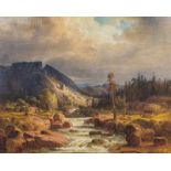 Markus Larsson (Örsätter 1825 - London 1864) Schwedische Landschaft Öl/Lw./Holz, 60 x 74,5 cm, r. u.