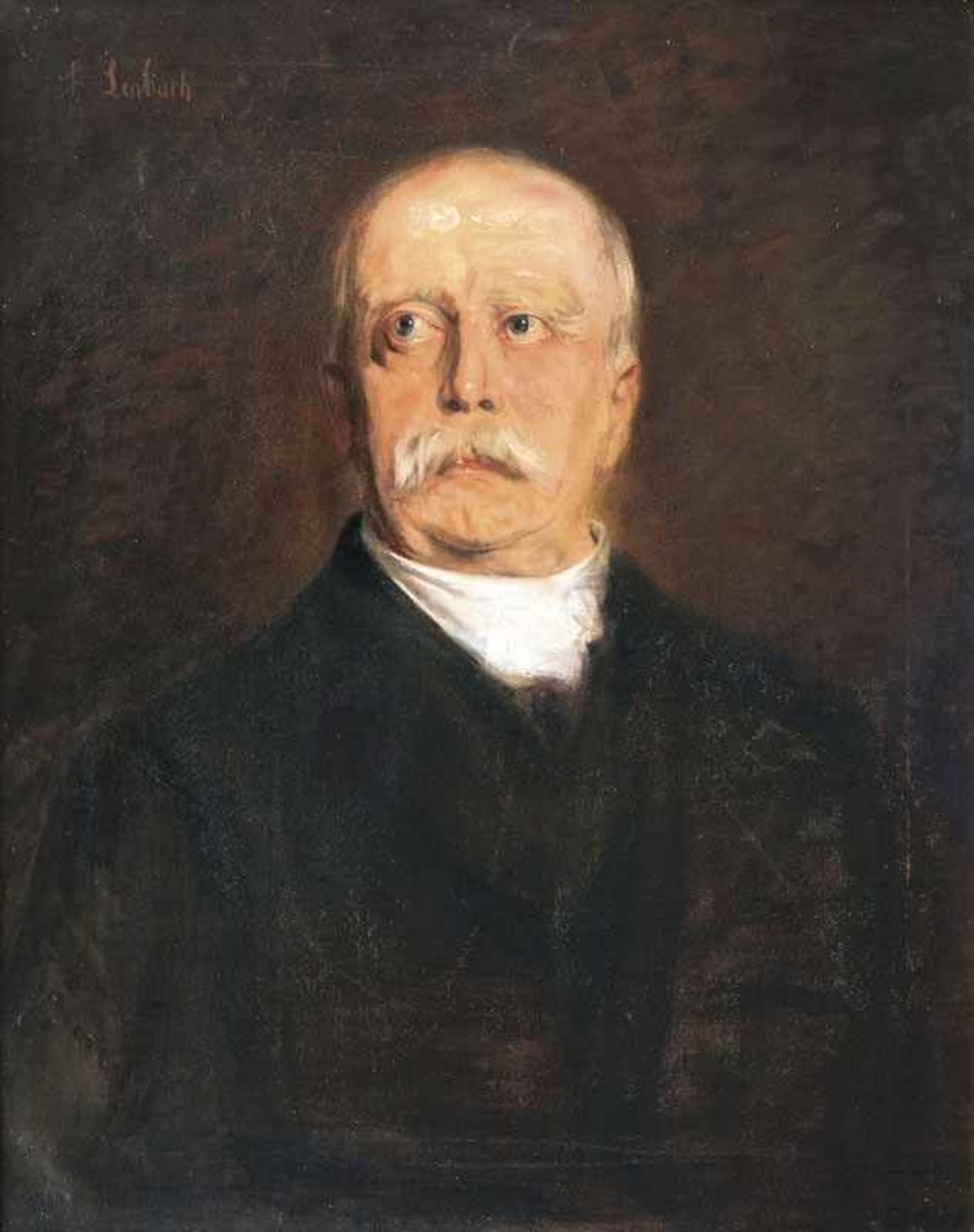 Franz von Lenbach (Schrobenhausen 1836 - München 1904) Fürst Bismarck Öl/Lw., 78 x 64 cm, l. o.