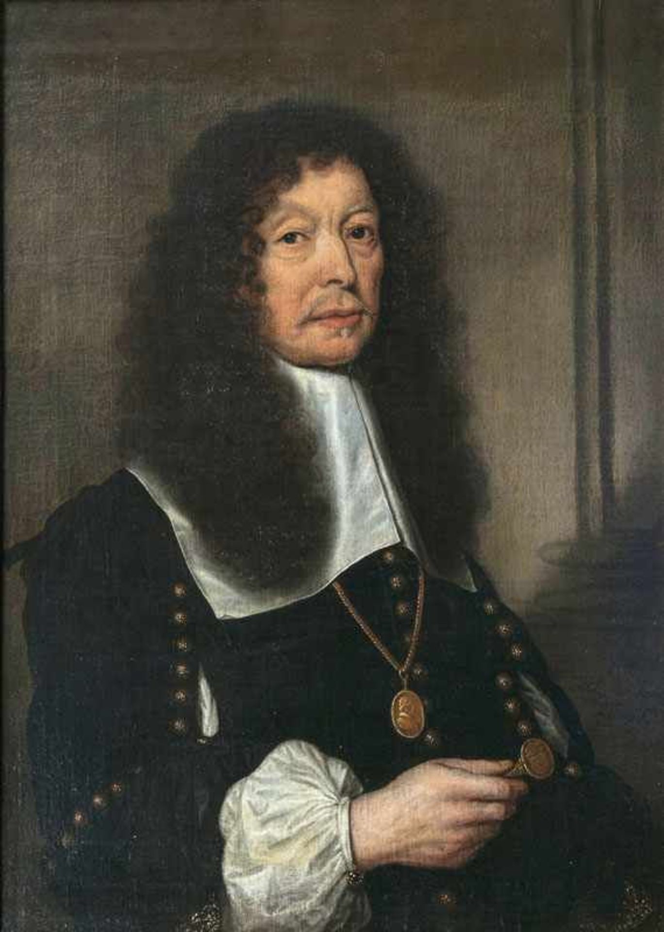 Lucas de Kaey (vor 1645 - nach 1672) Bildnis eine Herren Öl/Lw., 82,5 x 61,5 cm, r. u. sign. u. dat.