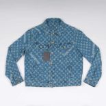 Louis Vuitton in Kooperation mit Supreme Ikonisches LV x Supreme Jacquard Denim Trucker Jacket