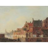 Carel Jacobus Behr (Den Haag 1812 - Den Haag 1895) Stadt in den Niederlanden Öl/Holz, 26 x 33 cm, l.