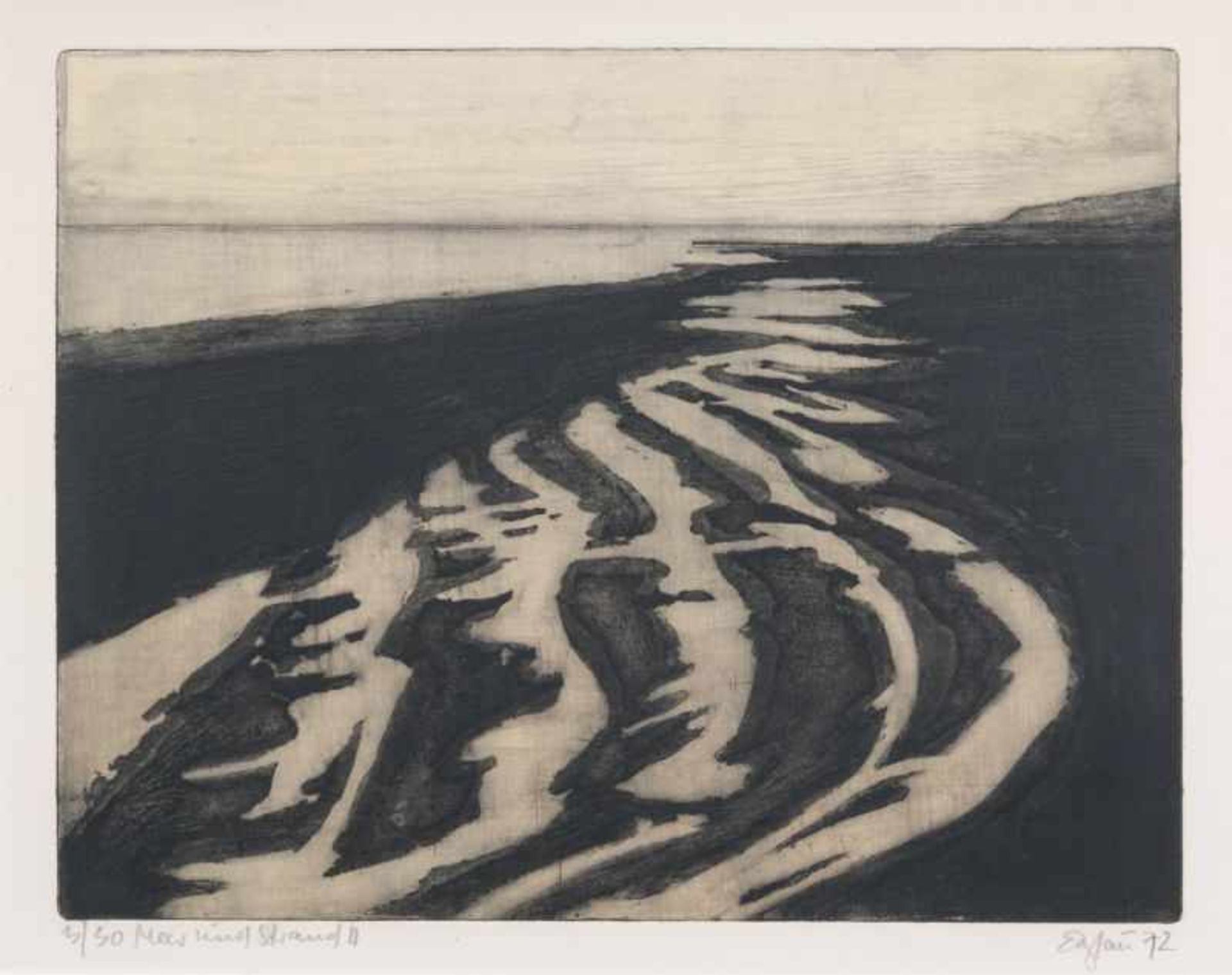 Otto Eglau (Berlin 1917 - Kampen 1988) Meer und Strand II Radierung, 38 x 48 cm, r. u. mit Bleistift