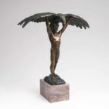Alfred Hofmann (Wien 1879 - Wien 1968) Imposante Bronze-Skulptur 'Der Raub des Ganymed' Anf. 20. Jh.