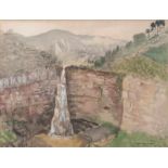 Ernst Huber (Wien 1895 - Wien 1960) Der Tequendama-Wasserfall bei Bogotá in Kolumbien 1938/39,