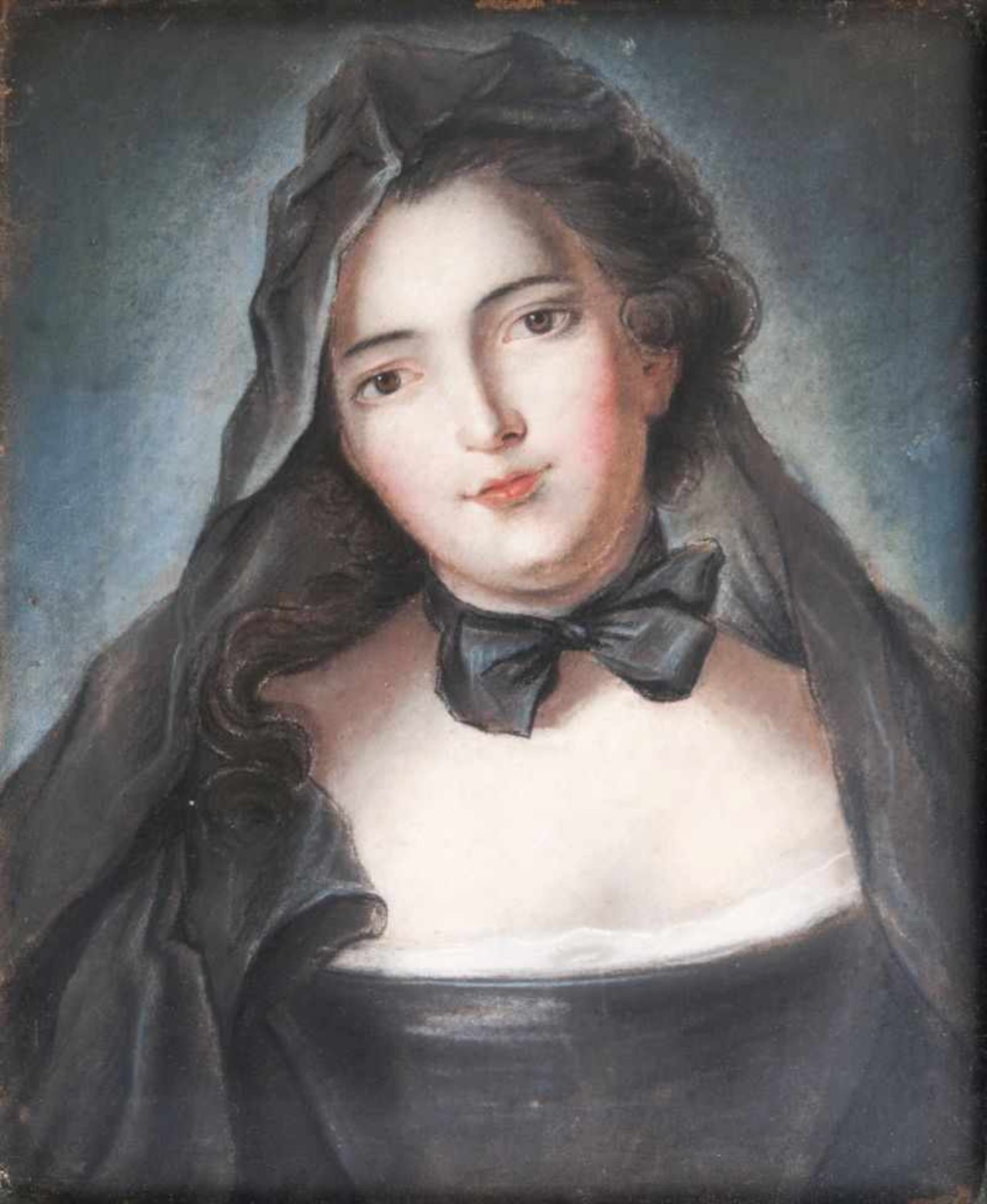 Pastellmaler tätig 2. Hälfte 18. Jh. Portrait einer Dame Pastell/Papier/Lw., 38,5 x 31 cm, an den