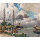 Paul Lehmann-Brauns (Danzig 1885 - Berlin 1970) Kleiner Hafen Um 1923/30, Öl/Holz, 50,5 x 60 cm,