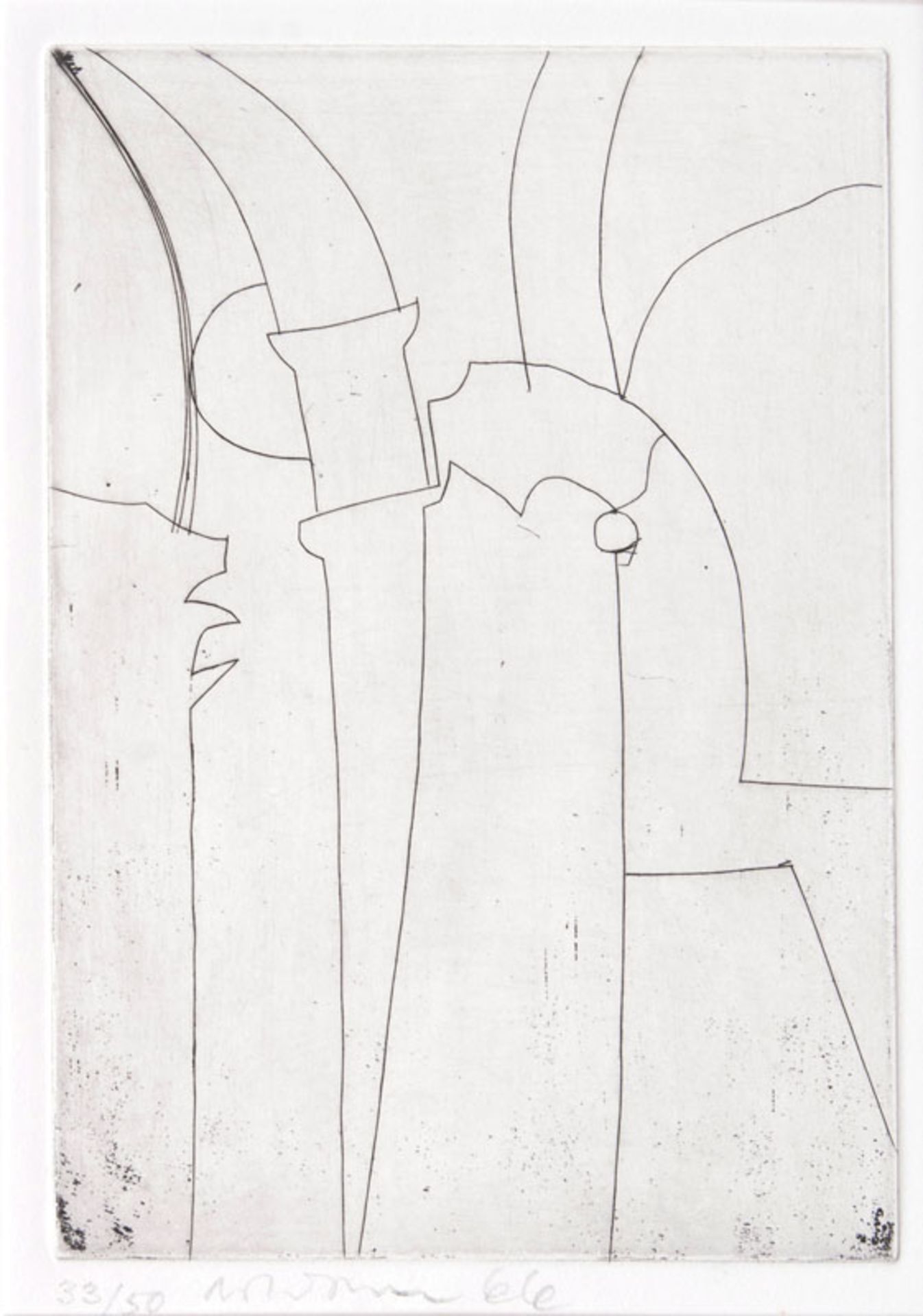 Ben Nicholson (Denham 1894 - London 1982) Urbino Radierung, 21,5 x 15 cm, l. u. sign. u. dat.