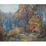 Ernst Eitner (Hamburg 1867 - Hamburg 1955) Herbstlicher Wald Öl/Lw., 57 x 68 cm, r. u. sign. E.