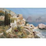 Alois Arnegger (Wien 1879 - Wien 1967) Küste von Capri Öl/Lw., 90 x 124 cm, r. u. sign. A. Arnegger.