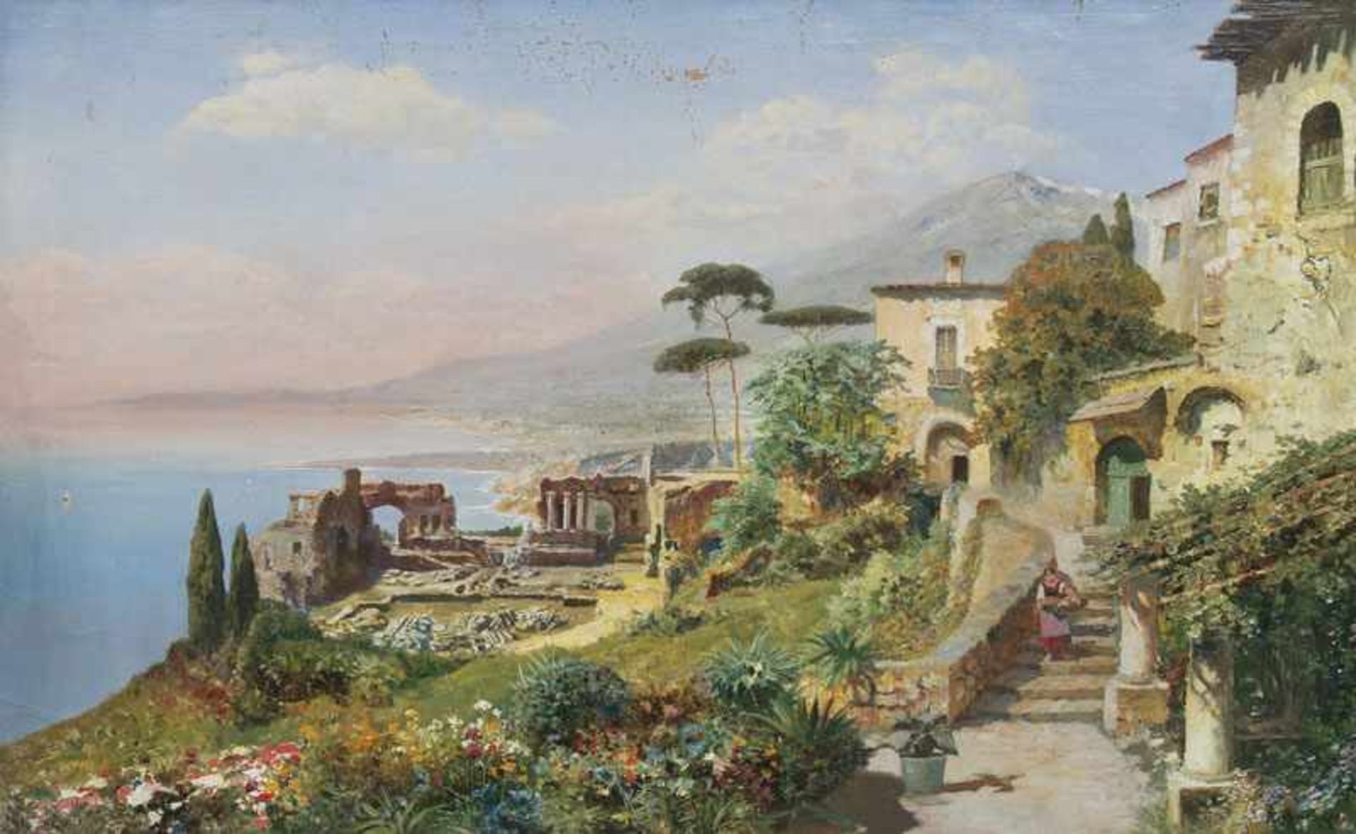 Alois Arnegger (Wien 1879 - Wien 1967) An der Küste Süditaliens Öl/Lw., 70 x 100 cm, r. u. sign.