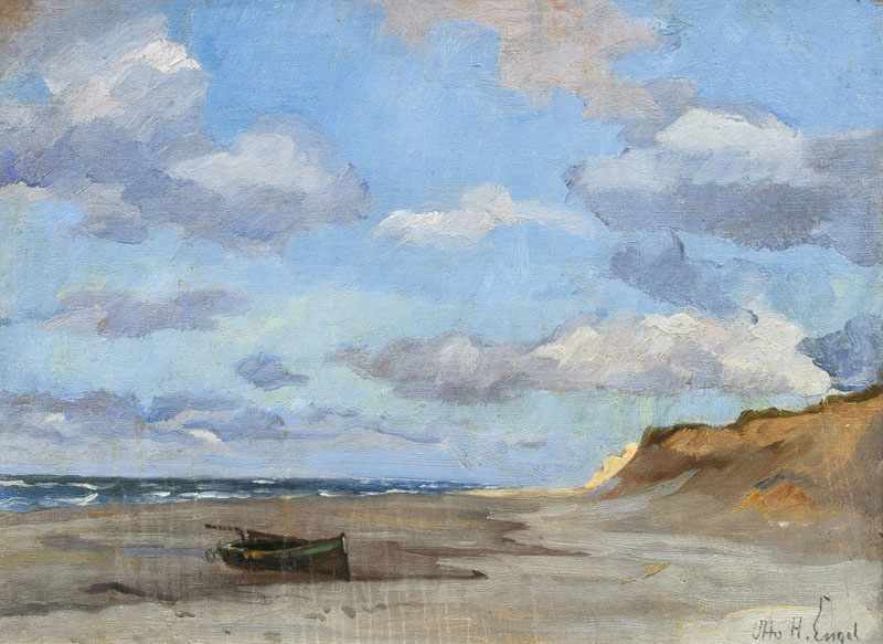 Otto Heinrich Engel (Erbach/Odenw. 1866 - Glücksburg 1949) Steilküste Öl/Lw./Hartfaser, 37,5 x 50,