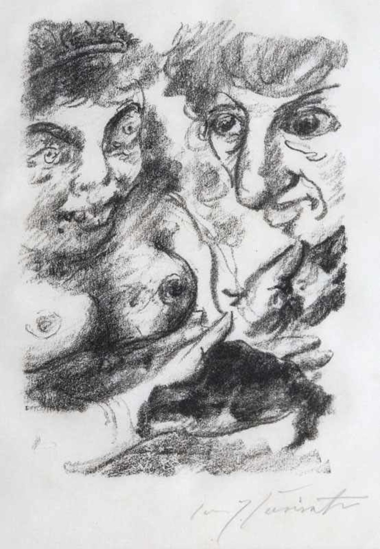 Lovis Corinth (Tapiau 1858 - Zandvoort 1925) Der Blickfang Lithographie, 22,5 x 17, r. u. mit