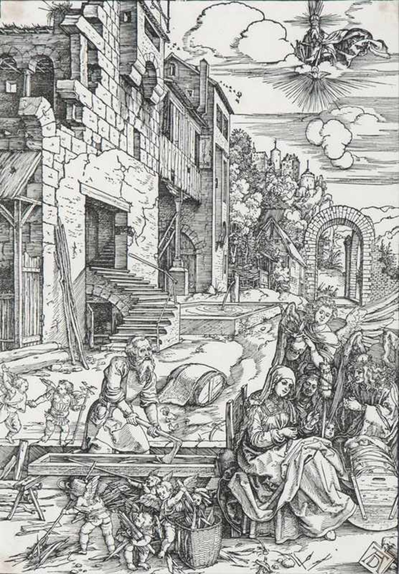 Albrecht Dürer (Nürnberg 1471 - Nürnberg 1528) Aufenthalt in Ägypten Um 1504, Holzschnitt, 30 x 21