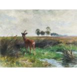 Thomas Herbst (Hamburg 1848 - Hamburg 1915) Bock und Reh Öl/Lw., 81 x 100 cm, l. u. sign. u. dat.