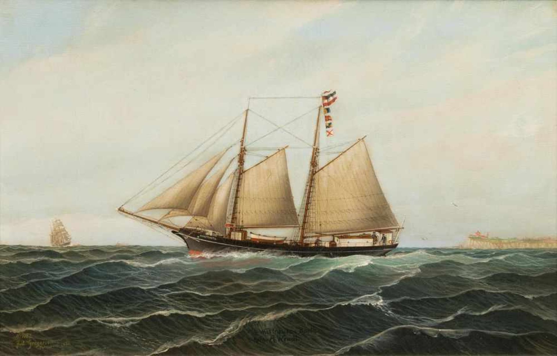 Julius Gregersen(Flensburg 1860 - Flensburg 1953)Die Waltraute aus BarthÖl/Lw., 49 x 70,5 cm, l.