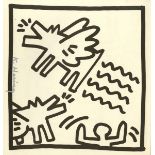 KEITH HARING - Barking Angel Dogs