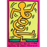 KEITH HARING - Montreux [Jazz Festival] 1983 - Yellow Background/Pink Border