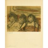 EDGAR DEGAS - Trois filles assises de face