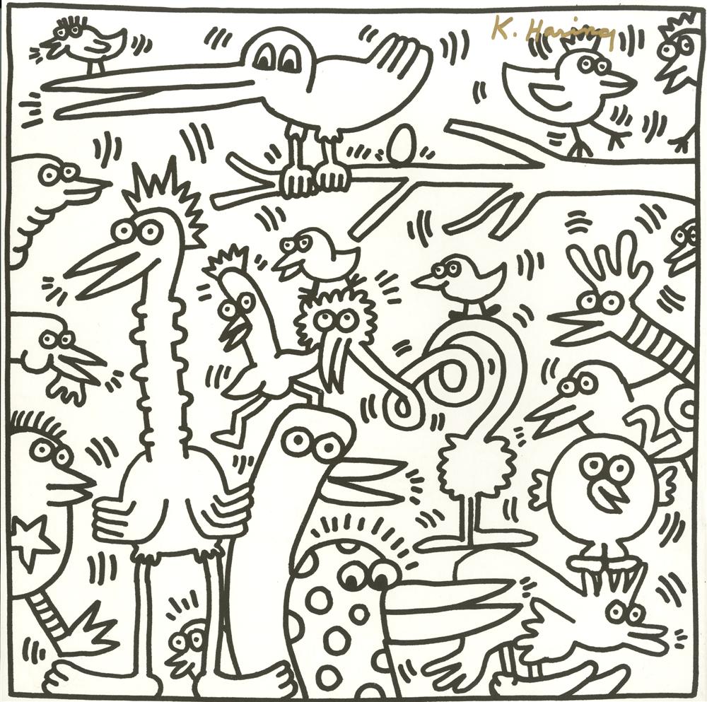 KEITH HARING - Twenty Birds