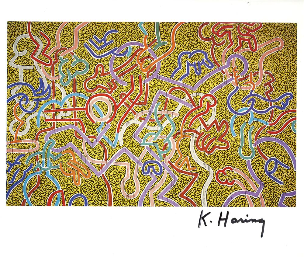 KEITH HARING - Yellow Forms