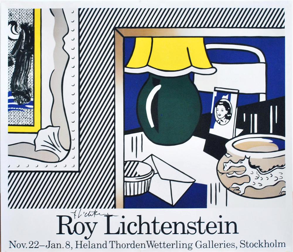 ROY LICHTENSTEIN - Two Paintings: Green Lamp