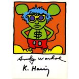 KEITH HARING & ANDY WARHOL - Andy Mouse I, Homage to Warhol